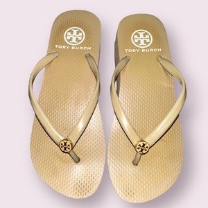 Tory Burch Platform Wedge Flip Flops